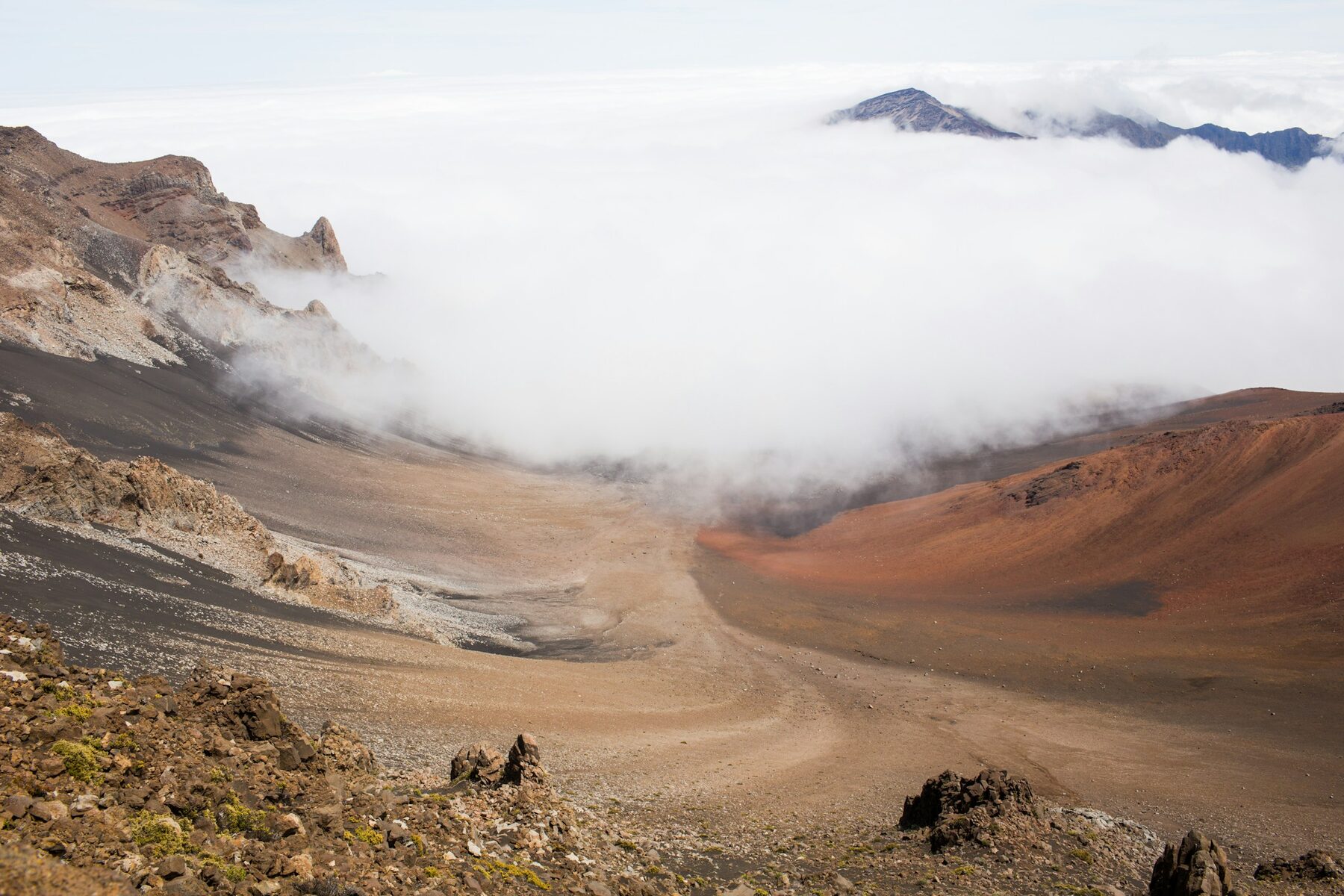 Crater floor above the clouds